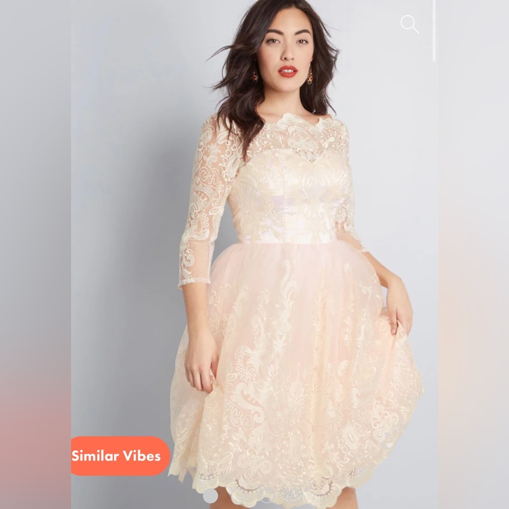 Gilded Grace Lace Dress By Chi Chi London